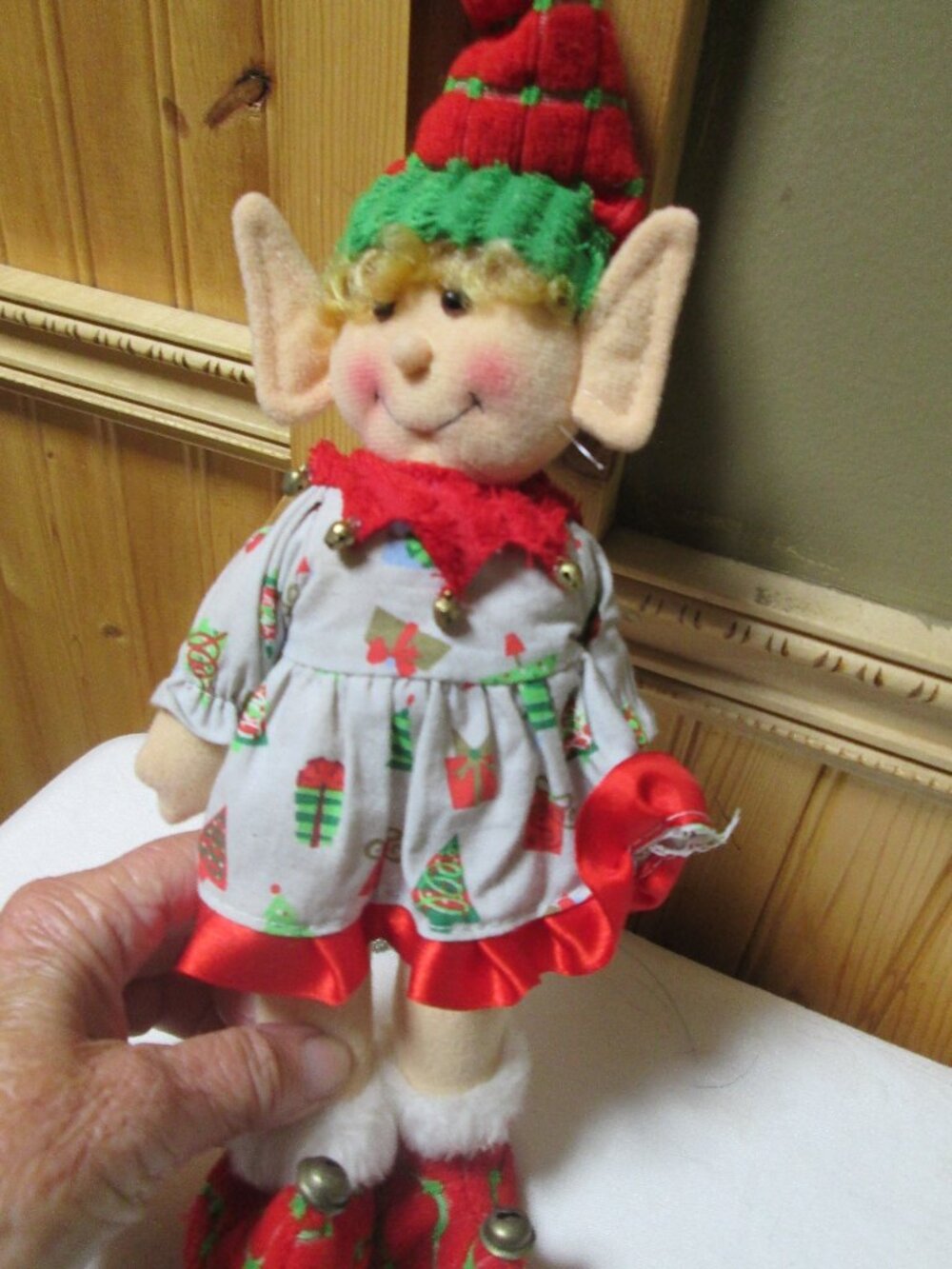 cute posable Elf doll festive outfit